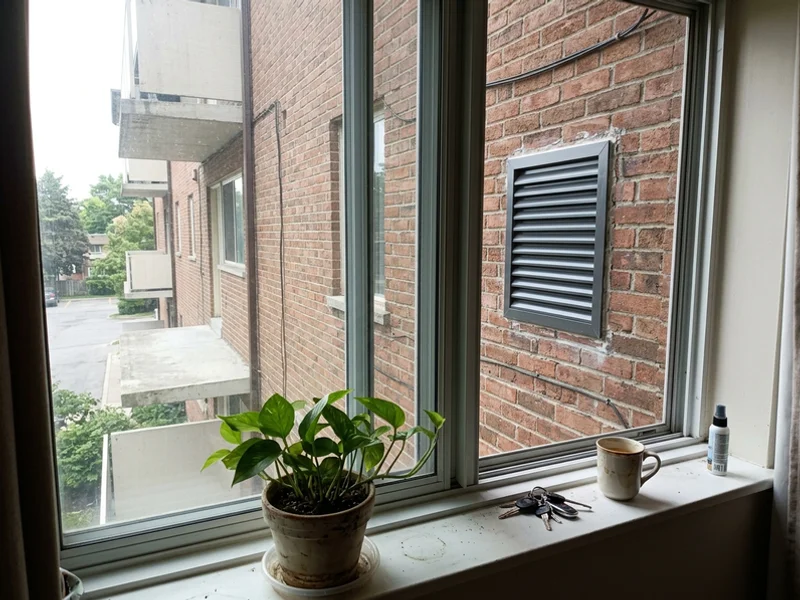 New architectural louver fitted on the exterior wall